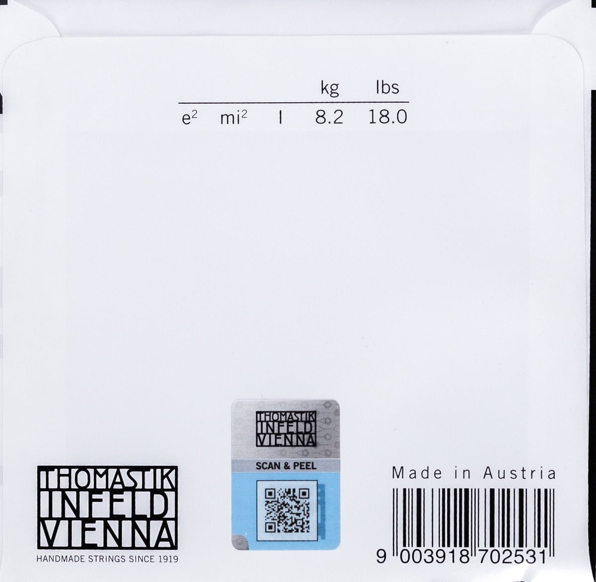 Thomastik Rondo Violin Set E string tin back