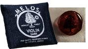 Melos Rosins, violin, dark cake, pouch
