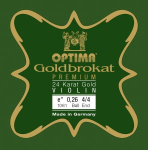Optima Goldbrokat Gold Violin Set